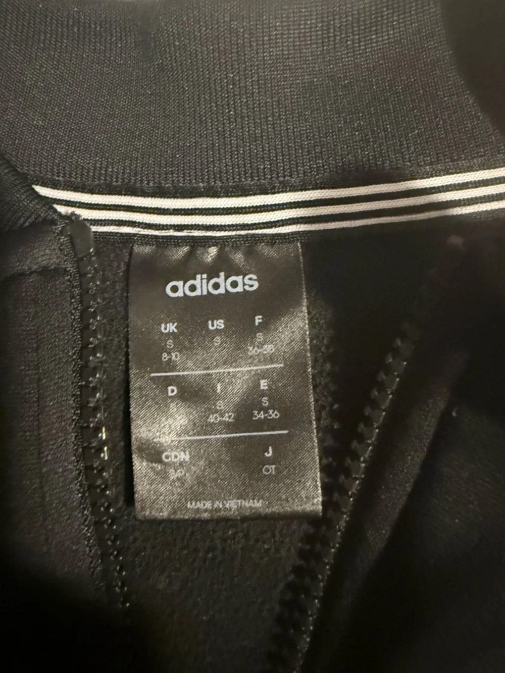 Adidas Black Jacket with White Logo Accents - Picture 2 of 2